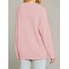 MEROKEETY Women’s Cardigan Sweaters 2026 Fall Open Front Oversized Button V Neck Loose Soft Knit Outwear(Pink)