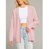 MEROKEETY Women’s Cardigan Sweaters 2026 Fall Open Front Oversized Button V Neck Loose Soft Knit Outwear(Pink)