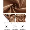 MEROKEETY Women’s Cocktail Dresses Summer 2026 Satin Strapless Tube Bodycon Backless Wedding Guest Formal Party Maxi Dress(Brown)