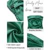 MEROKEETY Women’s Cocktail Dresses Summer 2026 Satin Strapless Tube Bodycon Backless Wedding Guest Formal Party Maxi Dress(Dark Green)