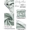 MEROKEETY Women’s Cocktail Dresses Summer 2026 Satin Strapless Tube Bodycon Backless Wedding Guest Formal Party Maxi Dress(Sage)