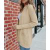 MEROKEETY Women’s Fall Winter Cardigan Sweaters Lightweight Open Front Waffle Knit Sweaters with Pockets(Apricot)