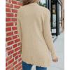 MEROKEETY Women’s Fall Winter Cardigan Sweaters Lightweight Open Front Waffle Knit Sweaters with Pockets(Apricot)
