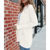 MEROKEETY Women’s Fall Winter Cardigan Sweaters Lightweight Open Front Waffle Knit Sweaters with Pockets(Beige)