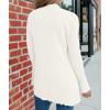 MEROKEETY Women’s Fall Winter Cardigan Sweaters Lightweight Open Front Waffle Knit Sweaters with Pockets(Beige)