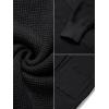 MEROKEETY Women’s Fall Winter Cardigan Sweaters Lightweight Open Front Waffle Knit Sweaters with Pockets(Black)