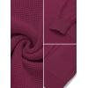 MEROKEETY Women’s Fall Winter Cardigan Sweaters Lightweight Open Front Waffle Knit Sweaters with Pockets(Burgundy)