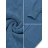 MEROKEETY Women’s Fall Winter Cardigan Sweaters Lightweight Open Front Waffle Knit Sweaters with Pockets(Dustyblue)