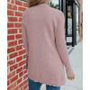 MEROKEETY Women’s Fall Winter Cardigan Sweaters Lightweight Open Front Waffle Knit Sweaters with Pockets(Dustypink)
