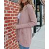 MEROKEETY Women’s Fall Winter Cardigan Sweaters Lightweight Open Front Waffle Knit Sweaters with Pockets(Dustypink)