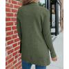 MEROKEETY Women’s Fall Winter Cardigan Sweaters Lightweight Open Front Waffle Knit Sweaters with Pockets(Green)
