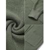MEROKEETY Women’s Fall Winter Cardigan Sweaters Lightweight Open Front Waffle Knit Sweaters with Pockets(Green)
