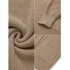 MEROKEETY Women’s Fall Winter Cardigan Sweaters Lightweight Open Front Waffle Knit Sweaters with Pockets(Khaki)