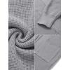 MEROKEETY Women’s Fall Winter Cardigan Sweaters Lightweight Open Front Waffle Knit Sweaters with Pockets(Midgrey)