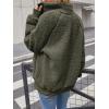 MEROKEETY Womens Fleece Sherpa Jacket Fall Winter Coats 2026 Fuzzy Button Down Warm Outerwear with Pockets(Green)