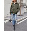 MEROKEETY Womens Fleece Sherpa Jacket Fall Winter Coats 2026 Fuzzy Button Down Warm Outerwear with Pockets(Green)