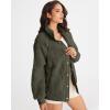 MEROKEETY Womens Fleece Sherpa Jacket Fall Winter Coats 2026 Fuzzy Button Down Warm Outerwear with Pockets(Green)