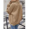 MEROKEETY Womens Fleece Sherpa Jacket Fall Winter Coats 2026 Fuzzy Button Down Warm Outerwear with Pockets(Khaki)