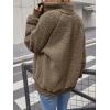 MEROKEETY Womens Fleece Sherpa Jacket Fall Winter Coats 2026 Fuzzy Button Down Warm Outerwear with Pockets(Mocha)