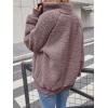 MEROKEETY Womens Fleece Sherpa Jacket Fall Winter Coats 2026 Fuzzy Button Down Warm Outerwear with Pockets(Taro)