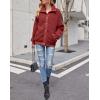 MEROKEETY Womens Fleece Sherpa Jacket Fall Winter Coats 2026 Fuzzy Button Down Warm Outerwear with Pockets(Wine)