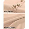 MEROKEETY Women’s Knit Bodycon Sweater Dress Button Business Work Short Sleeve Formal Elegant Mini Dress(Khaki)