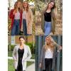 MEROKEETY Women’s Long Sleeve Cardigan Sweaters Open Front Waffle Knit Cozy Sweater Coat with Pockets(Beige)