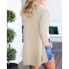 MEROKEETY Women’s Long Sleeve Cardigan Sweaters Open Front Waffle Knit Cozy Sweater Coat with Pockets(Beige)