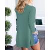 MEROKEETY Women’s Long Sleeve Cardigan Sweaters Open Front Waffle Knit Cozy Sweater Coat with Pockets(Dusty Green)