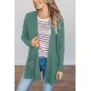 MEROKEETY Women’s Long Sleeve Cardigan Sweaters Open Front Waffle Knit Cozy Sweater Coat with Pockets(Dusty Green)