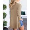 MEROKEETY Women’s Long Sleeve Cardigan Sweaters Open Front Waffle Knit Cozy Sweater Coat with Pockets(Khaki)
