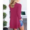 MEROKEETY Women’s Long Sleeve Cardigan Sweaters Open Front Waffle Knit Cozy Sweater Coat with Pockets(Plum)
