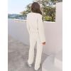MEROKEETY Women’s Lounge Sets 2026 Fall Fashion 2 Piece Outfits Sweater Pajama Set Fuzzy Loungewear Matching Winter Clothes(Beige)