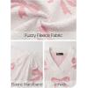 MEROKEETY Women’s Lounge Sets 2026 Fall Fashion 2 Piece Outfits Sweater Pajama Set Fuzzy Loungewear Matching Winter Clothes(Bowbeige)