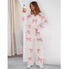 MEROKEETY Women’s Lounge Sets 2026 Fall Fashion 2 Piece Outfits Sweater Pajama Set Fuzzy Loungewear Matching Winter Clothes(Bowbeige)