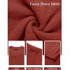 MEROKEETY Women’s Lounge Sets 2026 Fall Fashion 2 Piece Outfits Sweater Pajama Set Fuzzy Loungewear Matching Winter Clothes(Brickred)