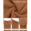 MEROKEETY Women’s Lounge Sets 2026 Fall Fashion 2 Piece Outfits Sweater Pajama Set Fuzzy Loungewear Matching Winter Clothes(Brown)