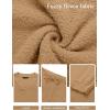 MEROKEETY Women’s Lounge Sets 2026 Fall Fashion 2 Piece Outfits Sweater Pajama Set Fuzzy Loungewear Matching Winter Clothes(Camel)