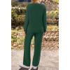 MEROKEETY Women’s Lounge Sets 2026 Fall Fashion 2 Piece Outfits Sweater Pajama Set Fuzzy Loungewear Matching Winter Clothes(Green)