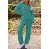 MEROKEETY Women’s Lounge Sets 2026 Fall Fashion 2 Piece Outfits Sweater Pajama Set Fuzzy Loungewear Matching Winter Clothes(Lakeblue)
