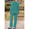 MEROKEETY Women’s Lounge Sets 2026 Fall Fashion 2 Piece Outfits Sweater Pajama Set Fuzzy Loungewear Matching Winter Clothes(Lakeblue)