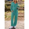 MEROKEETY Women’s Lounge Sets 2026 Fall Fashion 2 Piece Outfits Sweater Pajama Set Fuzzy Loungewear Matching Winter Clothes(Lakeblue)