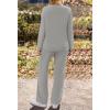 MEROKEETY Women’s Lounge Sets 2026 Fall Fashion 2 Piece Outfits Sweater Pajama Set Fuzzy Loungewear Matching Winter Clothes(Lightgrey)