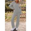 MEROKEETY Women’s Lounge Sets 2026 Fall Fashion 2 Piece Outfits Sweater Pajama Set Fuzzy Loungewear Matching Winter Clothes(Lightgrey)