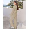MEROKEETY Women’s Lounge Sets 2026 Fall Fashion 2 Piece Outfits Sweater Pajama Set Fuzzy Loungewear Matching Winter Clothes(Lightkhaki)