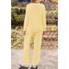 MEROKEETY Women’s Lounge Sets 2026 Fall Fashion 2 Piece Outfits Sweater Pajama Set Fuzzy Loungewear Matching Winter Clothes(Lightyellow)