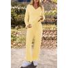 MEROKEETY Women’s Lounge Sets 2026 Fall Fashion 2 Piece Outfits Sweater Pajama Set Fuzzy Loungewear Matching Winter Clothes(Lightyellow)