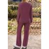 MEROKEETY Women’s Lounge Sets 2026 Fall Fashion 2 Piece Outfits Sweater Pajama Set Fuzzy Loungewear Matching Winter Clothes(Marron)