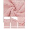 MEROKEETY Women’s Lounge Sets 2026 Fall Fashion 2 Piece Outfits Sweater Pajama Set Fuzzy Loungewear Matching Winter Clothes(Pink)