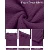 MEROKEETY Women’s Lounge Sets 2026 Fall Fashion 2 Piece Outfits Sweater Pajama Set Fuzzy Loungewear Matching Winter Clothes(Plum)